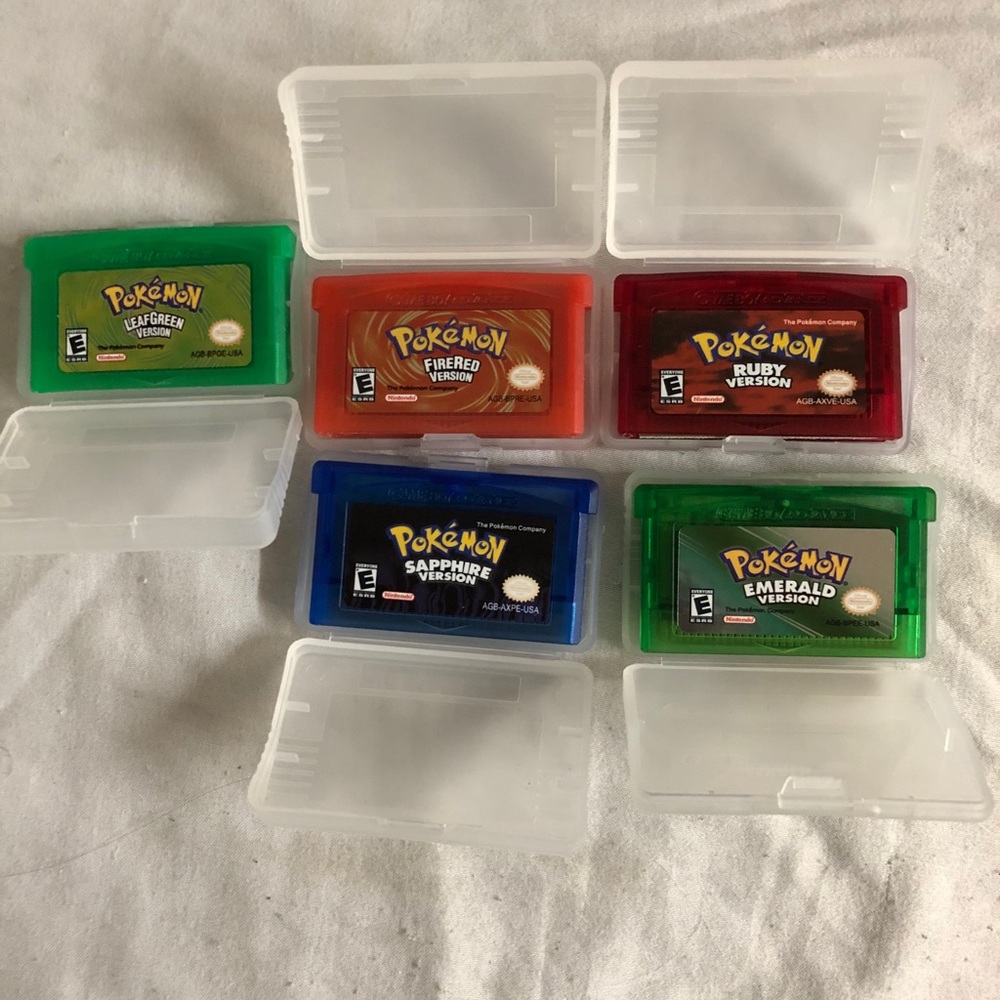 Pokémon GBA 5 game bundle pack